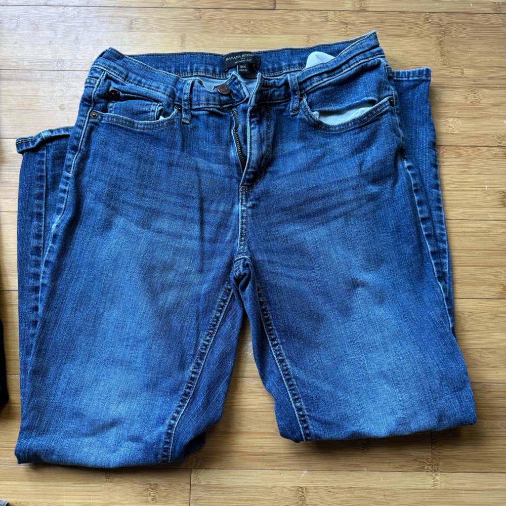 Banana Republic Straight Leg girlfriend Blue Jeans size 28/6